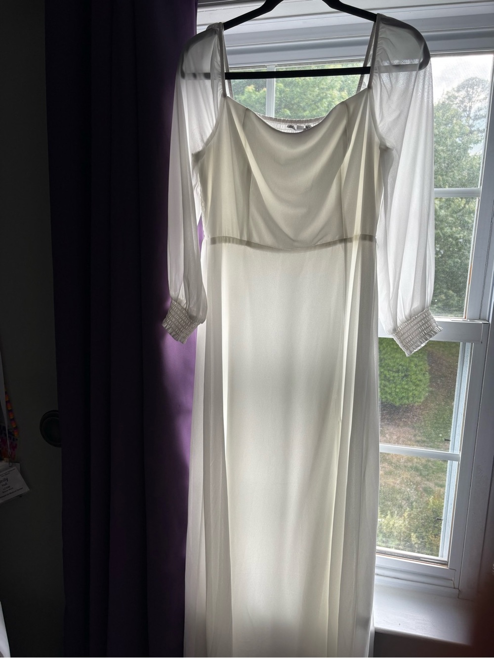 Baltic Born White Long-Sleeve Maxi Dress